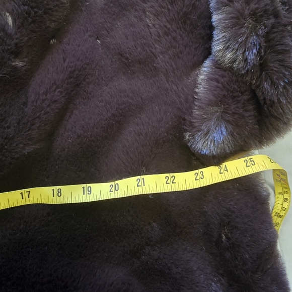 Blank NYC Faux Fur Coat In Americano. - Picture 8 of 9